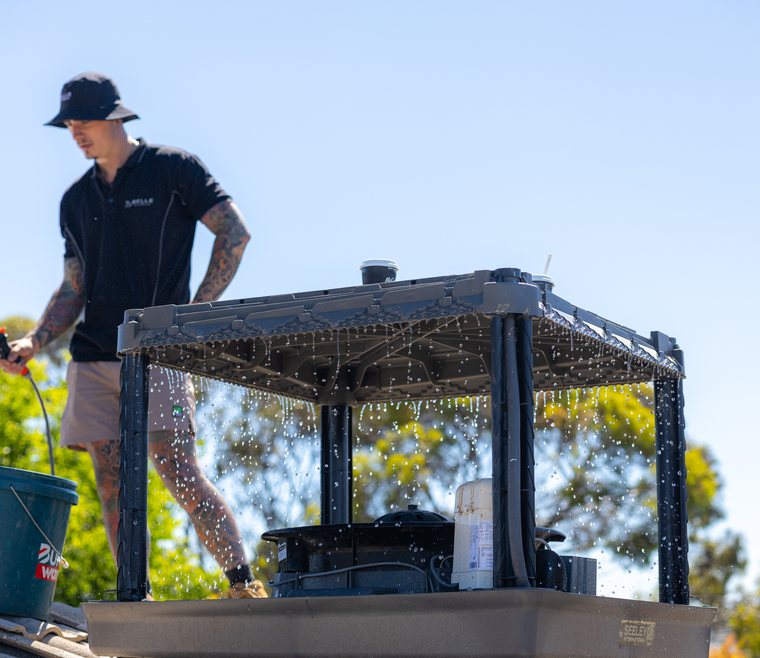 Rooftop evaporative cooling repair